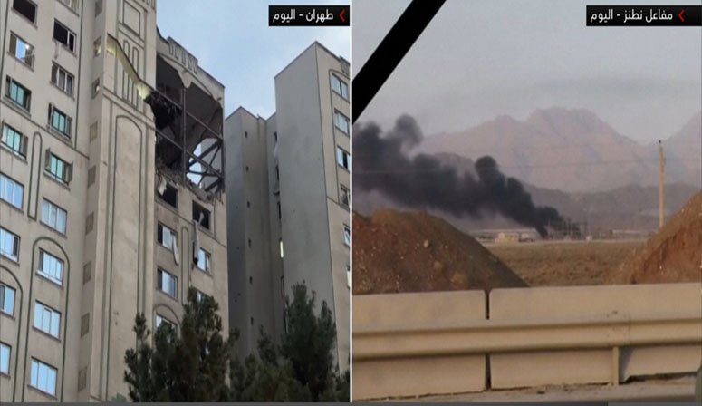 من آثار الهجوم الإسرائيلي على إيران